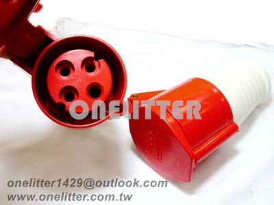 連接(中繼)插座3P+E 32A 380V 紅色(224)